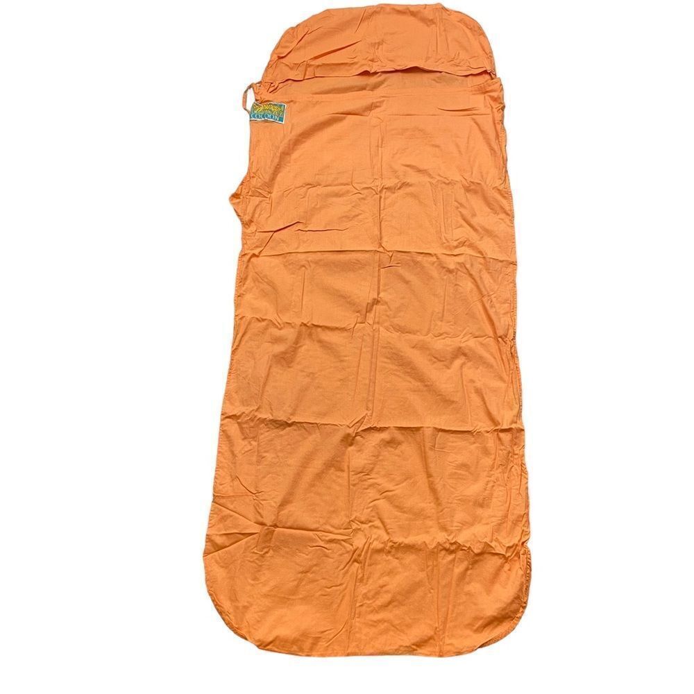 Vintage‎ Kids Cocoon Brand Cotton TravelSheet Orange with Cotton Stuff Sack
